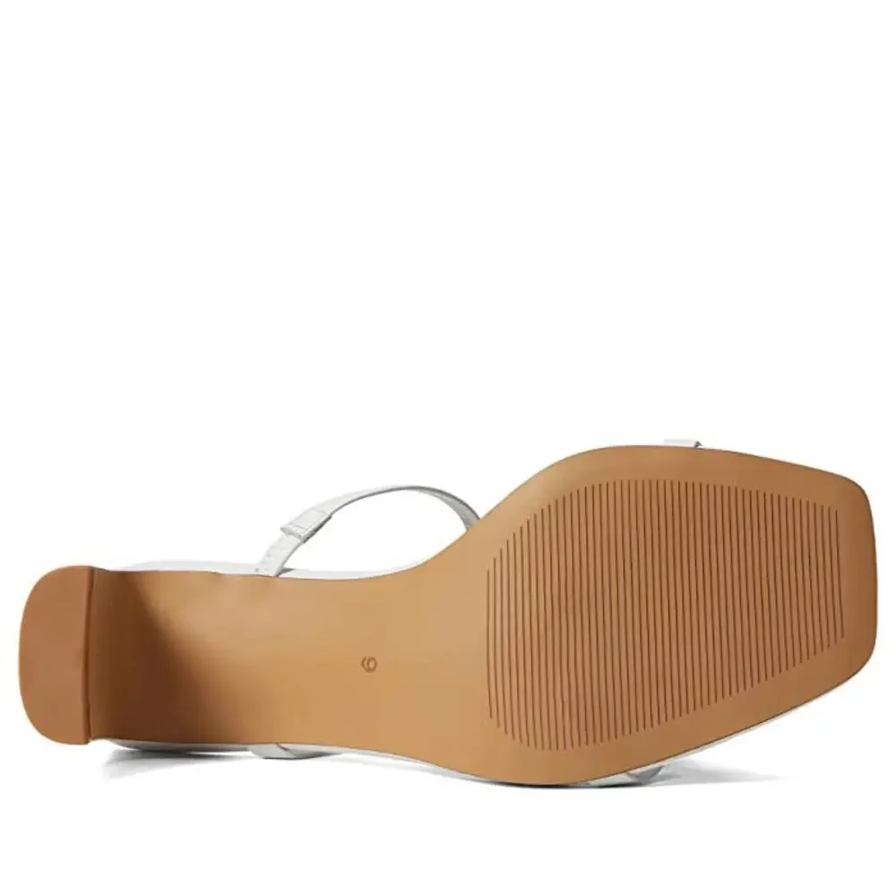 FARYL by Farylrobin Analisa Sandals Women's 13 White Leather Square Toe GAL1105
